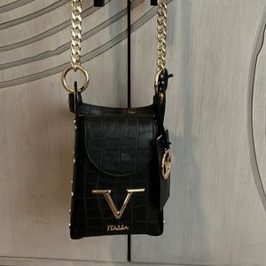 ITALIA Croc Embossed Leather Mini Bag (Registered Trademark of Versace 19.69$